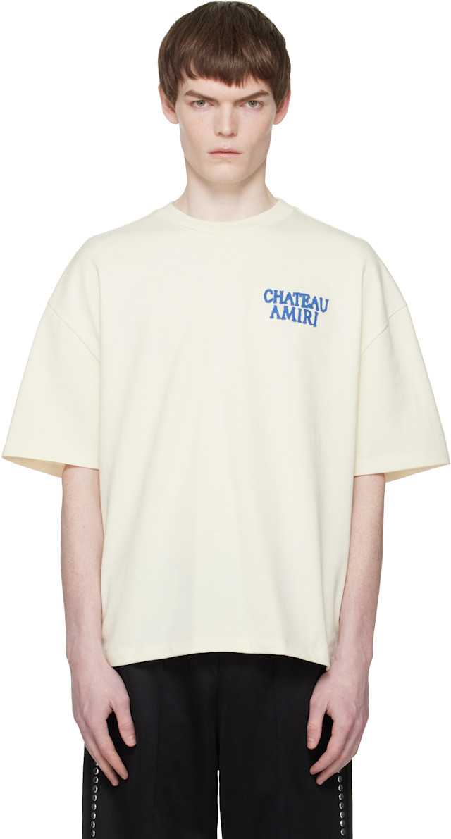 AMIRI: ホワイト 'Chateau Amiri' オーバーサイズ Tシャツ | SSENSE 日本