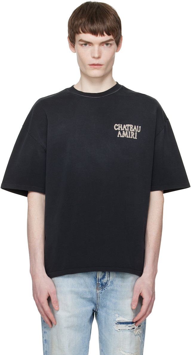 AMIRI: ブラック 'Chateau Amiri' オーバーサイズ Tシャツ | SSENSE 日本