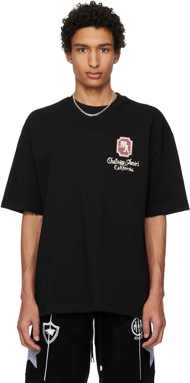 カズAMIRI Tシャツ AMIRI: Black MA Chateau Oversized T-shirt | SSENSE