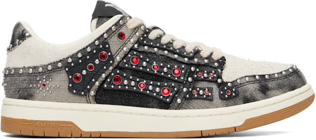 専用　AMIRI AMIRI: Black Stud Skel Top Low Sneakers | SSENSE