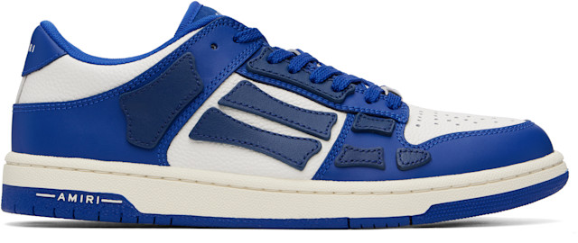 AMIRI: Navy & White Skel Top Low Sneakers | SSENSE Canada