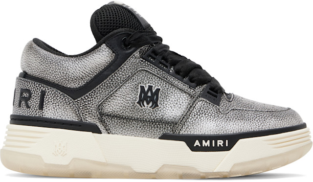 AMIRI: Black Pebbled MA-1 Sneakers | SSENSE