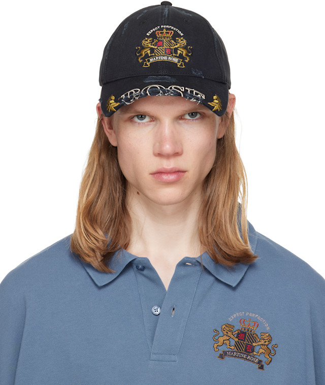 Martine Rose: Black Cut Peak Cap | SSENSE Australia Martine Rose: Black Cut Peak Cap | SSENSE Australia