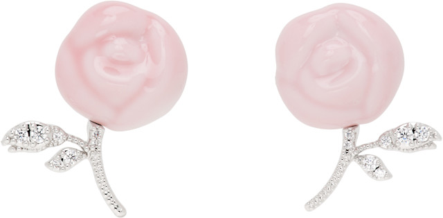 リ*ン様 YVMIN ピアス Shushu/Tong: YVMINエディション Ceramics Rose ピアス | SSENSE 日本