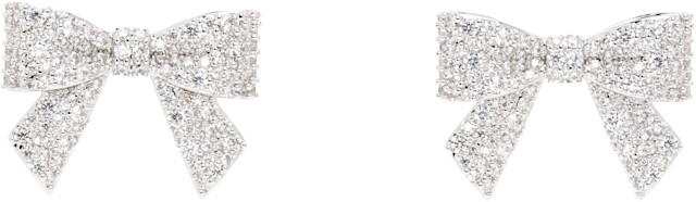 SHUSHU/TONG: YVMIN Edition Pave Bowknot Earrings | SSENSE Puerto Rico
