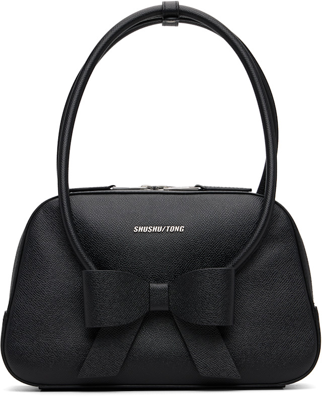 Shushu tong バッグ SHUSHU/TONG: Black Bow Ring Handle Bag | SSENSE