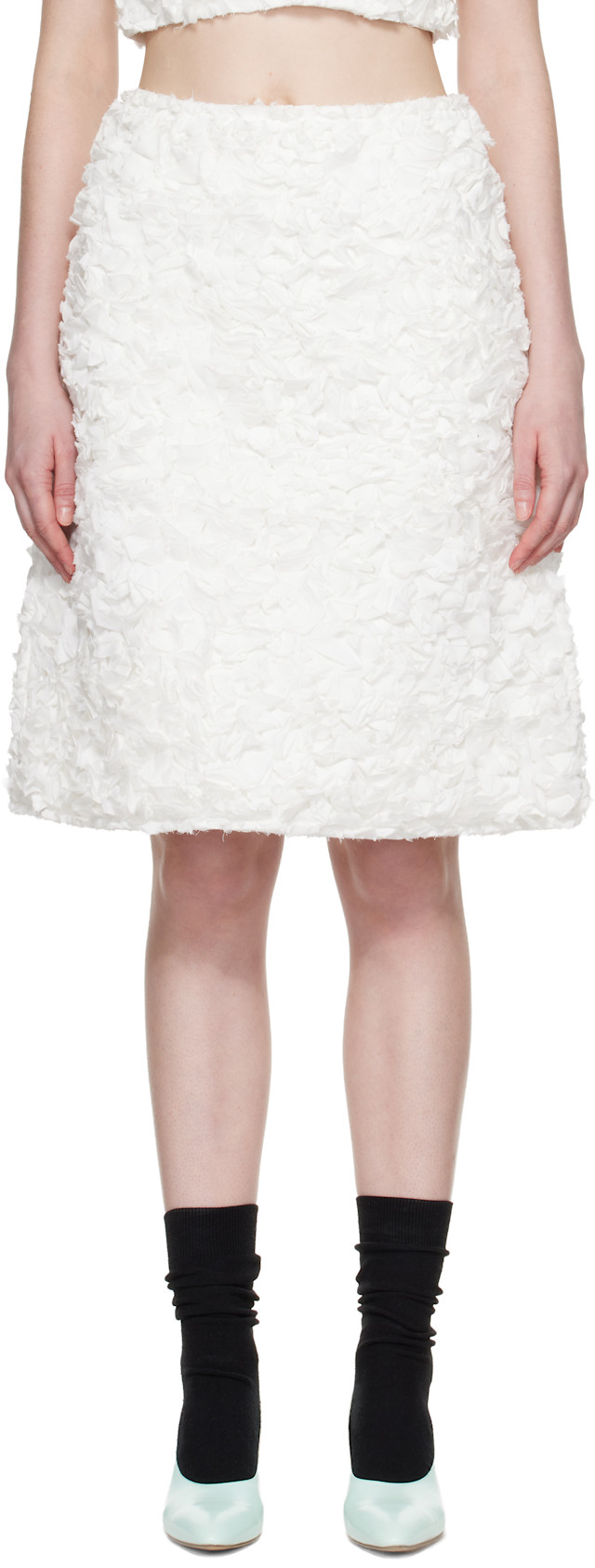 トップス THE SHISHIKUI holed north / WHITE SHUSHU/TONG: White A-Line Midi Skirt | SSENSE Canada