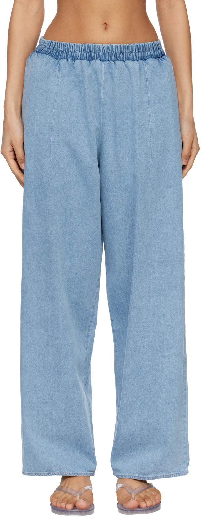 Baserange: Blue Cravat Jeans | SSENSE