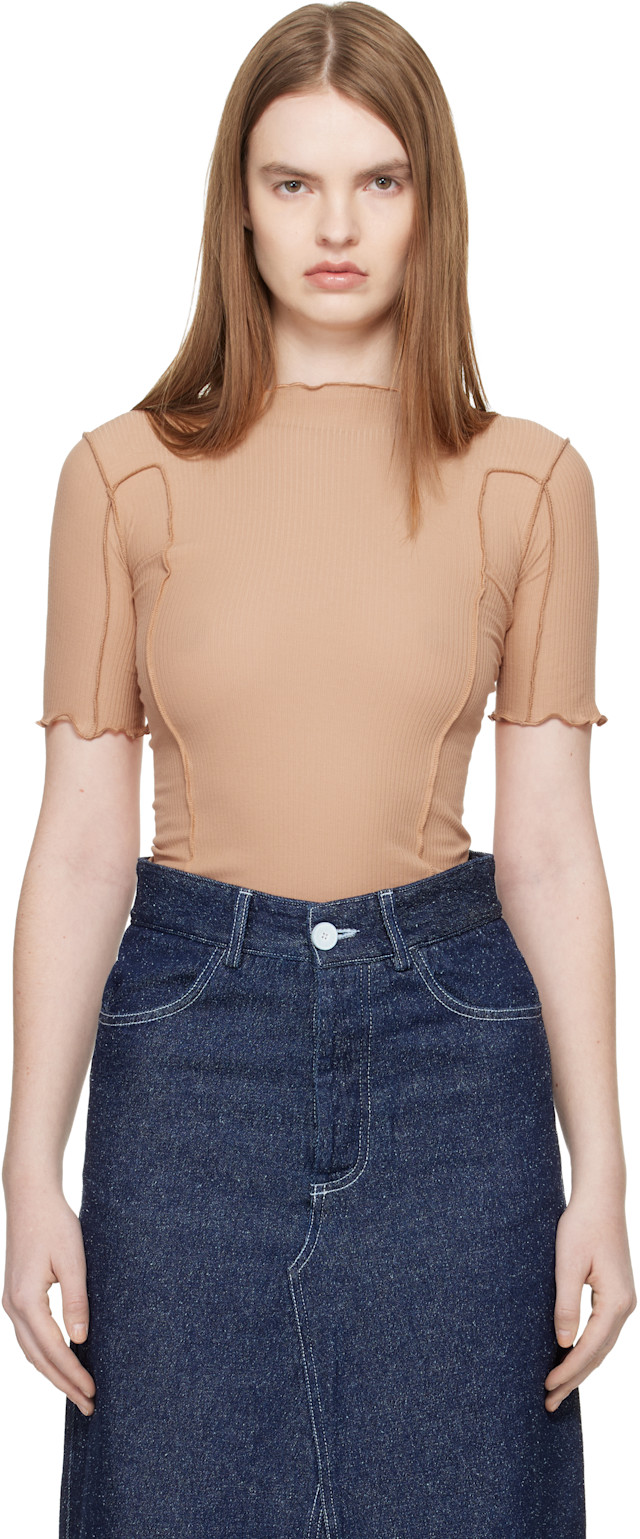 Baserange: Tan Omato 3/4 T-shirt | SSENSE
