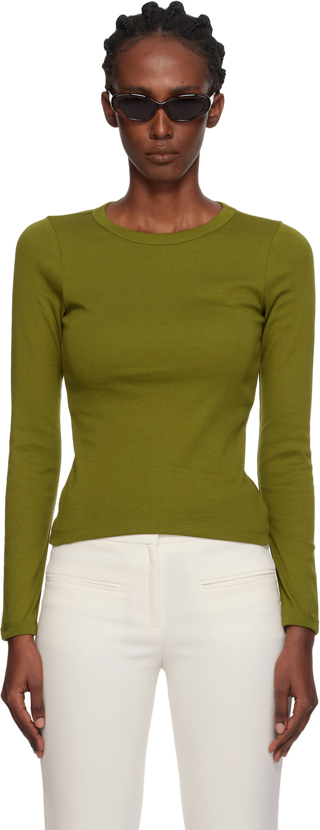 FLORE FLORE カットソー　ロンハーマン FLORE FLORE: Green Max T-shirt | SSENSE