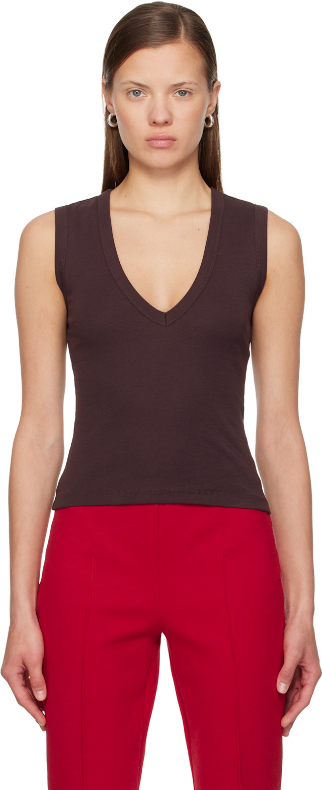 FLORE FLORE: Brown Dewi Tank Top | SSENSE Canada
