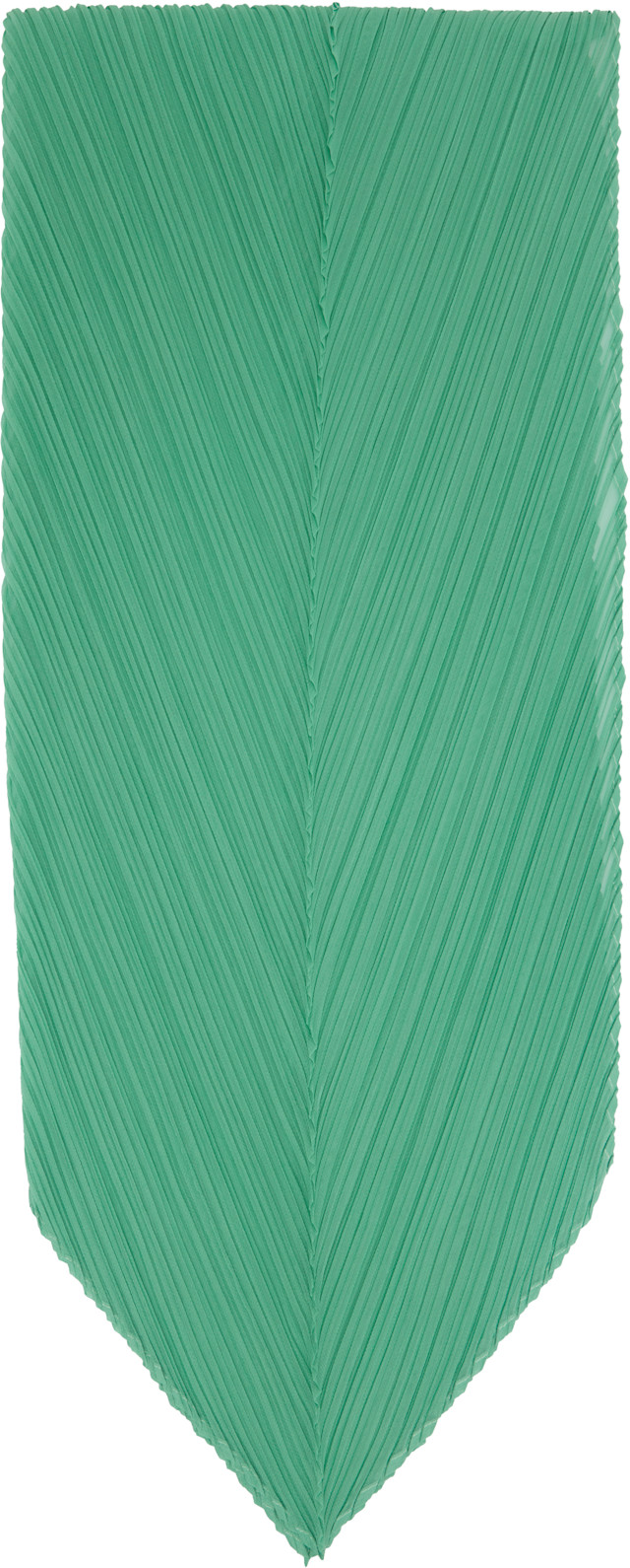 専用　Issey Miyake me シフォンストール グリーン PLEATS PLEASE ISSEY MIYAKE: Green March Monthly Scarf | SSENSE