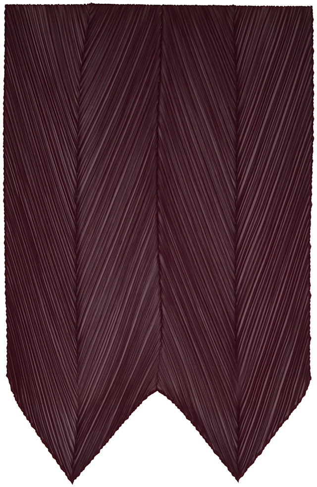 PLEATS PLEASE ISSEY MIYAKE: Burgundy January Monthly Scarf | SSENSE