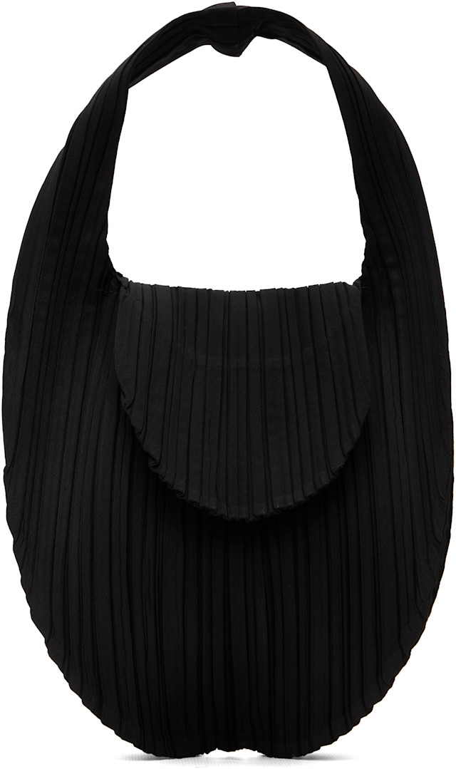 ISSEY MIYAKE PLEATS PLEASEサークルバッグ PLEATS PLEASE ISSEY MIYAKE: Black Pleats Seeds Bag | SSENSE