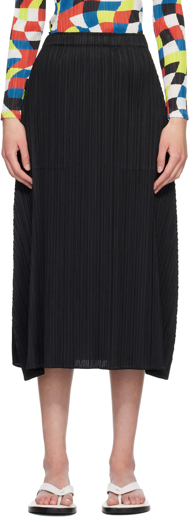 PLEATS PLEASE ISSEY MIYAKE: Black Monthly Colors October Maxi