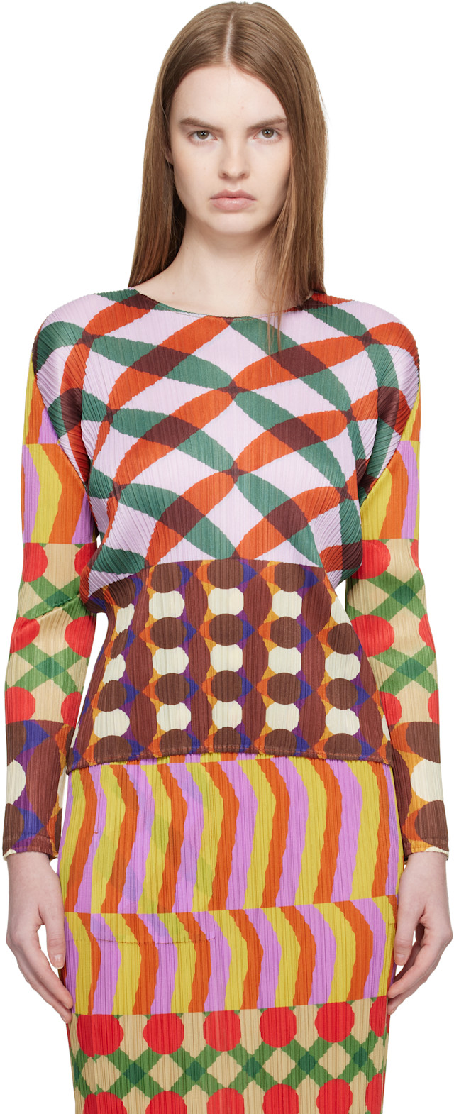 PLEATS PLEASE ISSEY MIYAKE: Multicolor Harmony T-shirt | SSENSE