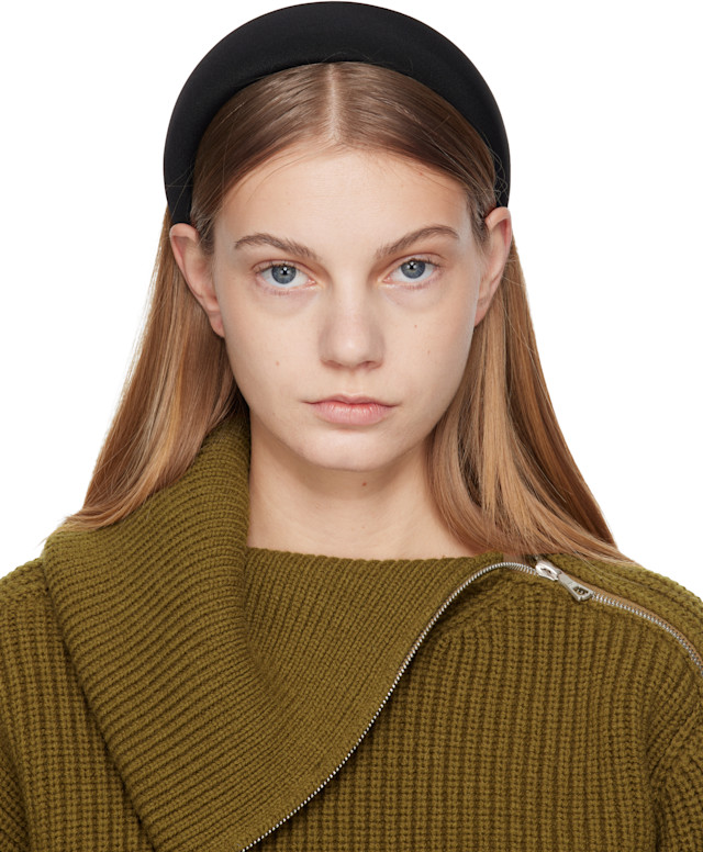 SOPHIE BUHAI クラシックカチューシャ Sophie Buhai: Black Classic Puffy Headband | SSENSE