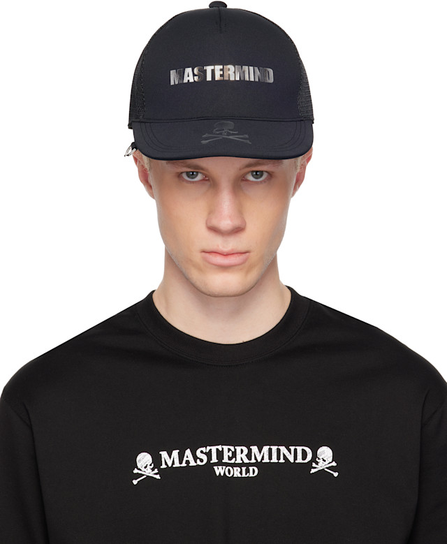 MASTERMIND WORLD: Black MW 3D Holographic Logo Cap | SSENSE