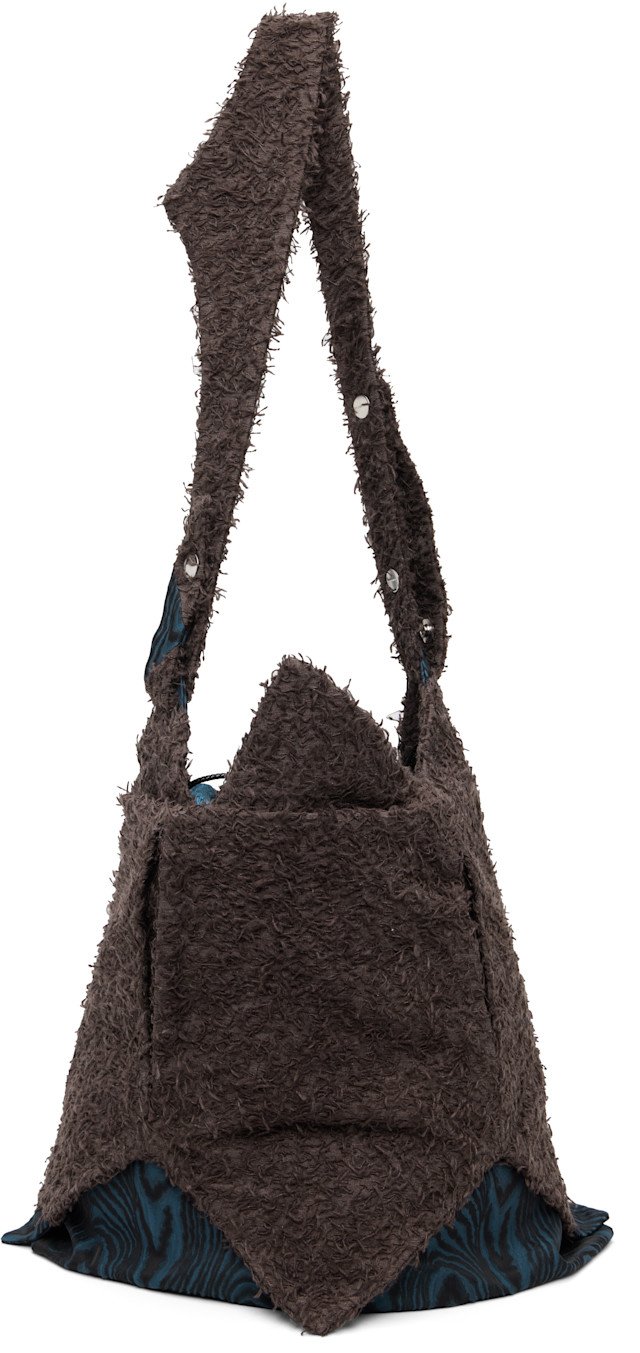 kiko kostadinov  ショルダーバック Kiko Kostadinov: Brown & Navy Kaleidoscope Bag | SSENSE