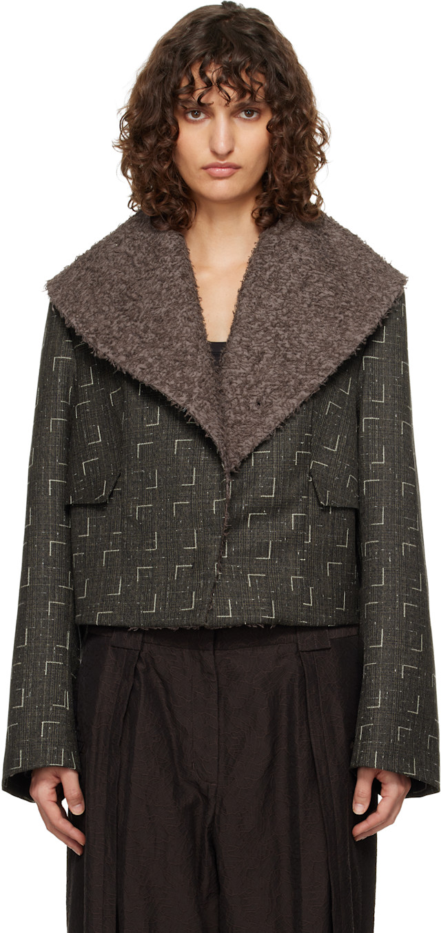 Kiko Kostadinov: Black & Brown Mimi Jacket | SSENSE