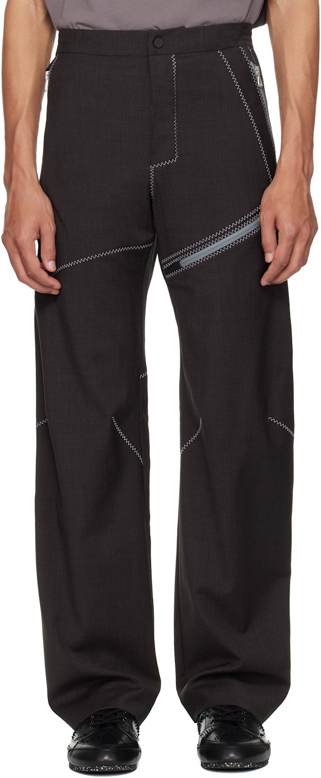Kiko Kostadinov: Brown Fosco Trousers | SSENSE