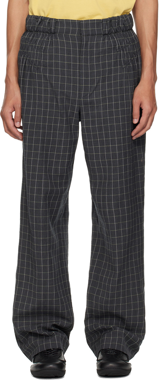 Kiko Kostadinov: Gray Minna Gathered Trousers | SSENSE