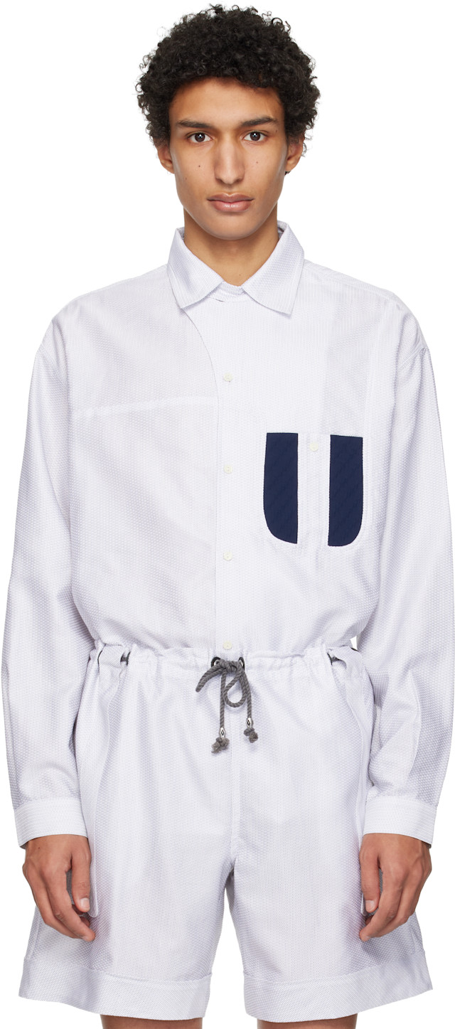 Kiko Kostadinov: White Veca Panelled Shirt | SSENSE