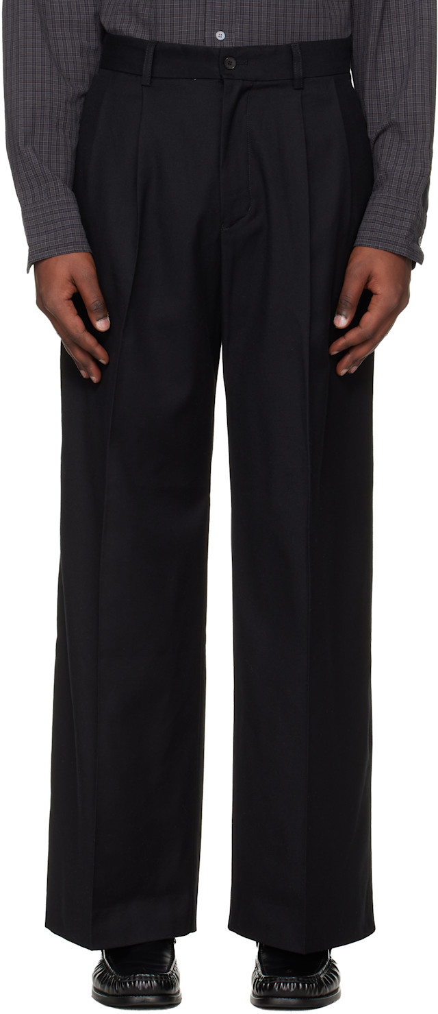 パンツ HOPE Stockholm Loose-fit Trousers 44 HOPE: Black Loose-Fit Trousers | SSENSE