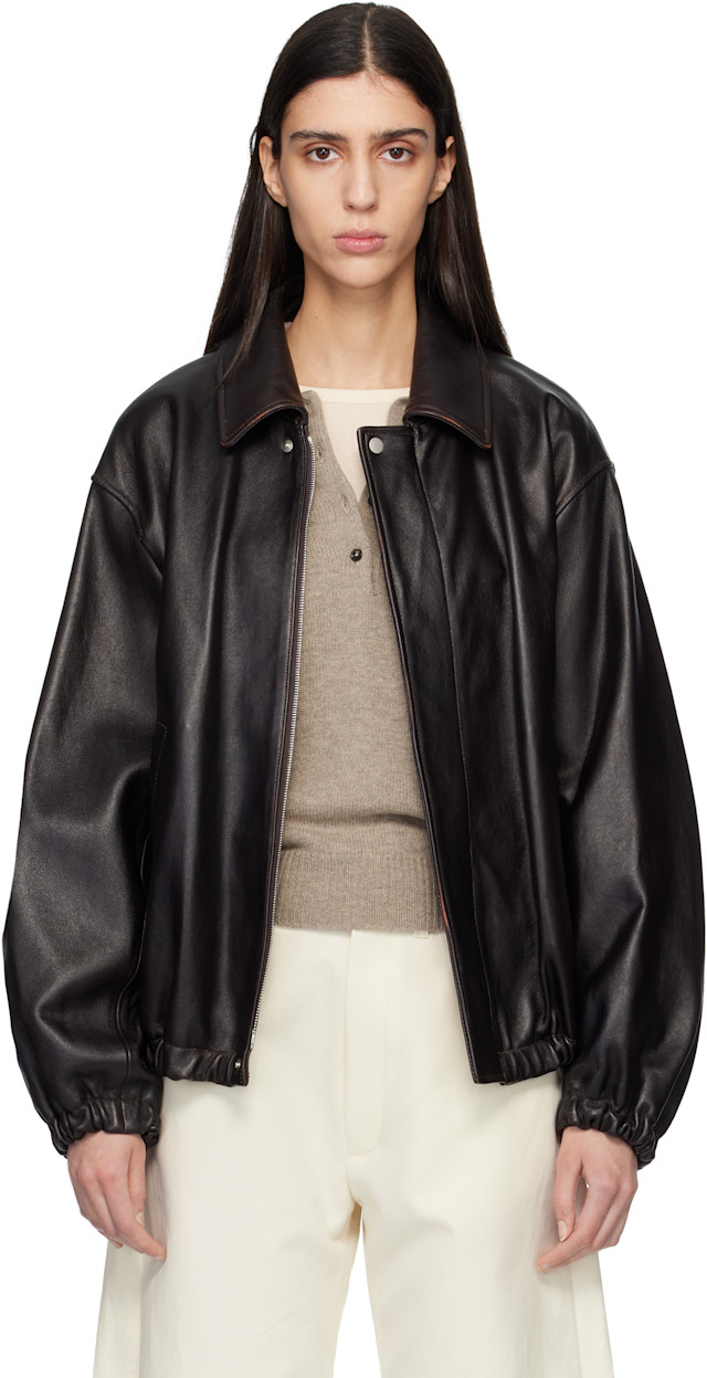 blurhms／Lamb Leather Zip Short Jacket blurhms - blurhms ブラームス Lamb Leather Zip Short Jacket