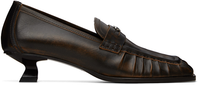 DIESEL ローファー D-AMBER MOC 30 Diesel: Brown D-Amber Moc 30 Heels | SSENSE