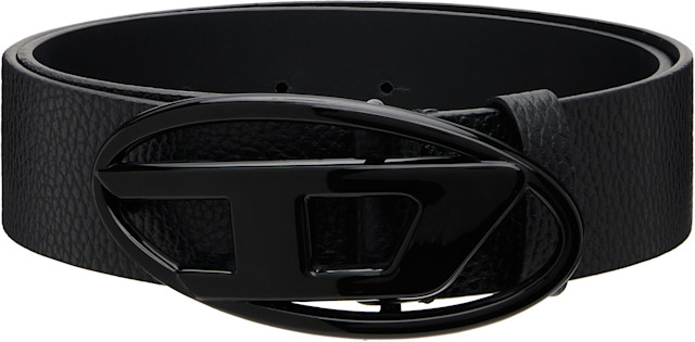 Diesel: Black 4cm Leather Belt | SSENSE