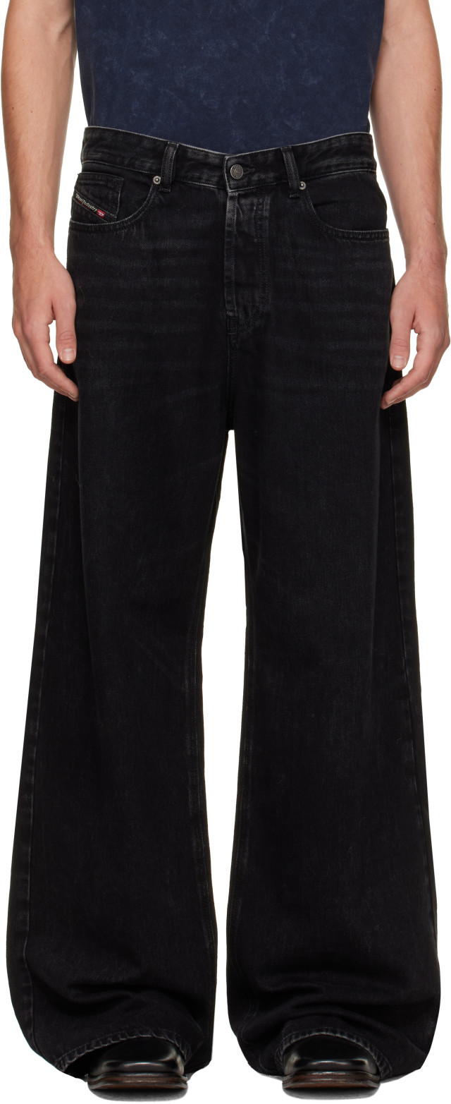 【美品】DIESEL d-rise w30l30 Diesel: Black Relaxed Low-Waist D-Rise Jeans | SSENSE
