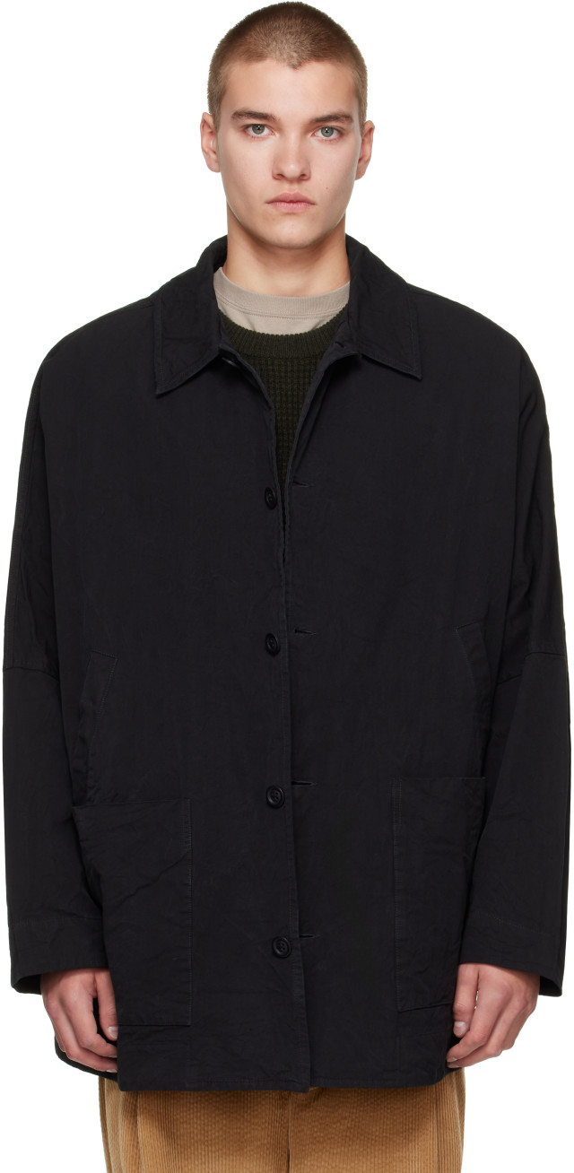 CASEY CASEY: Black Double Cot Weiping Jacket | SSENSE