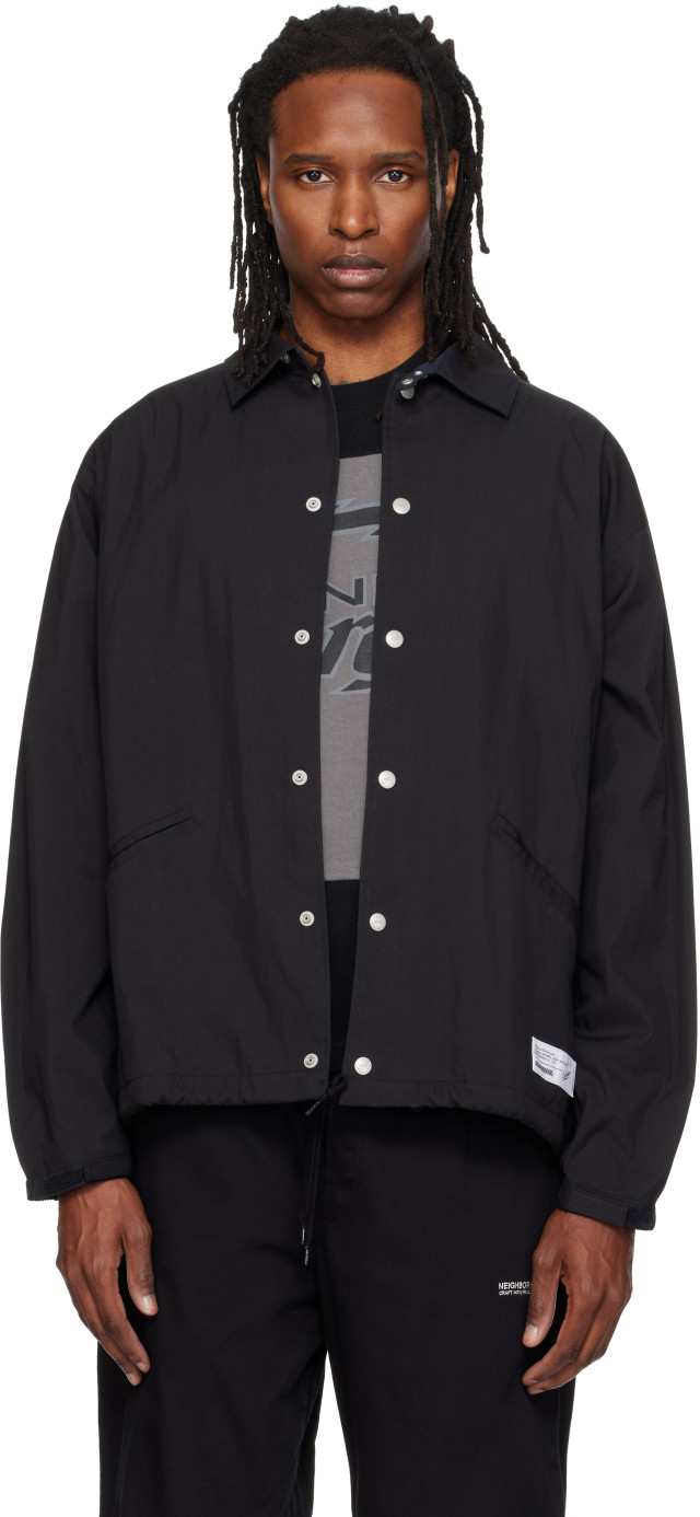 Neighborhood: Black Classic Windbreaker Jacket | SSENSE