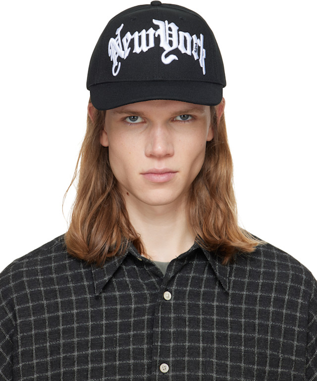 R13: Black 'New York' Baseball Cap | SSENSE