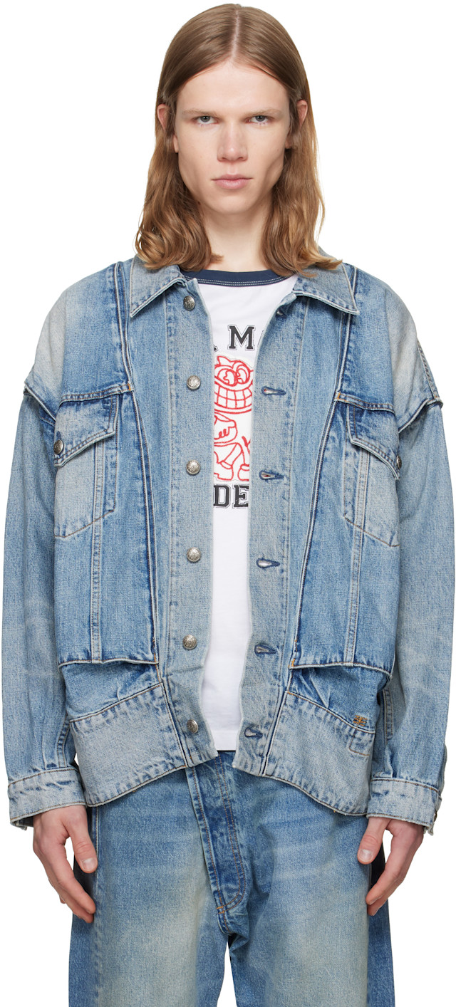 olun デニムジャケット R13: ブルー Roxy Moto デニムジャケット | SSENSE 日本