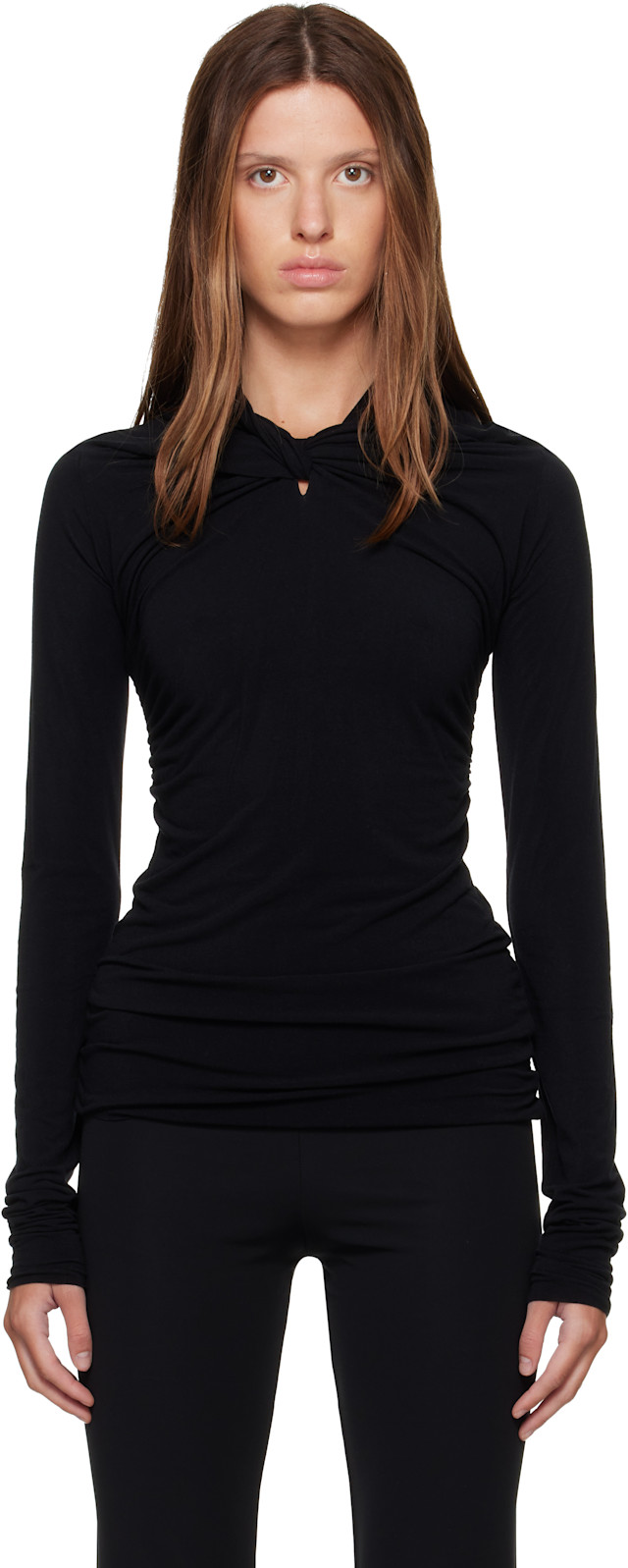 rick owens lilies トップス Rick Owens Lilies: Black Tower Kairo LS T-shirt | SSENSE Canada