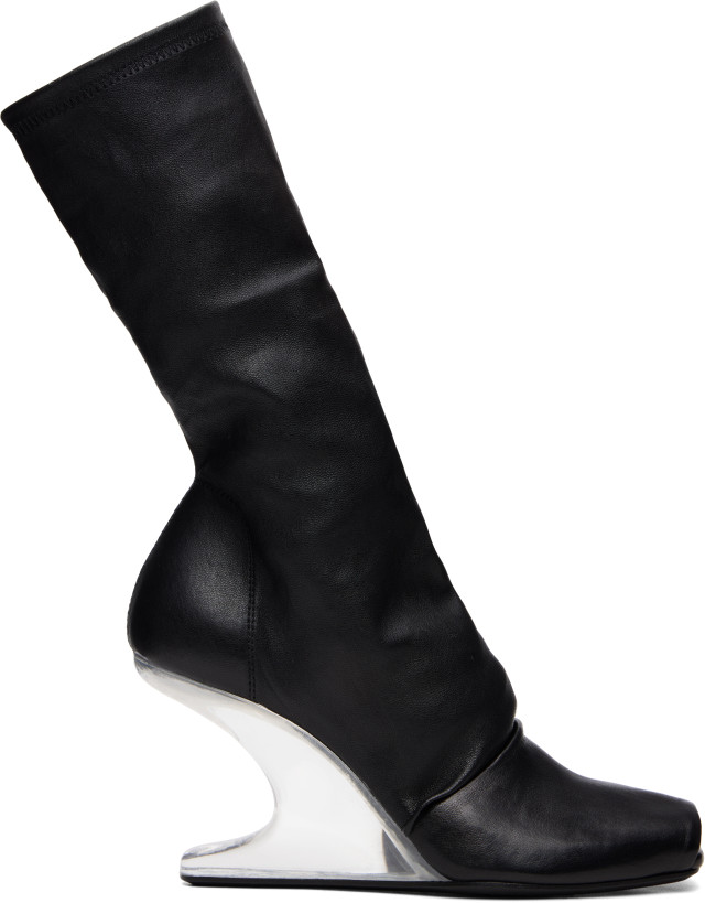 Rick Owens Lilies: ブラック Tower Cantilever 8 ブーツ | SSENSE 日本