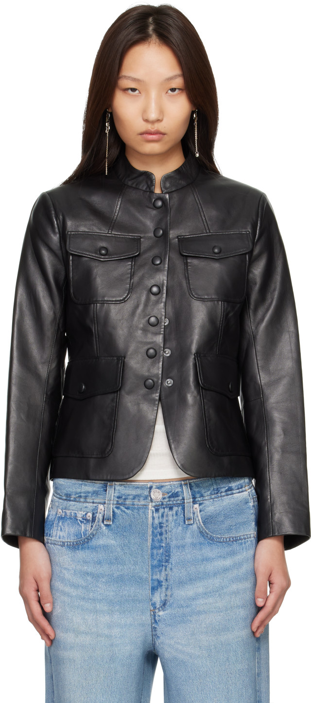 タイムセール　幻　ラストワルツ　レザージャケットXS rag & bone: ブラック Mercer レザージャケット | SSENSE 日本
