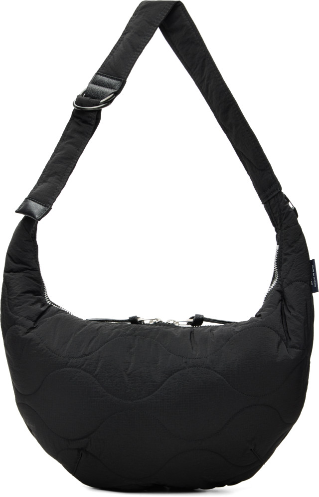 comme des garçons homme messenger bag Comme des Garçons Homme: Black Nylon Ripstop Messenger Bag | SSENSE