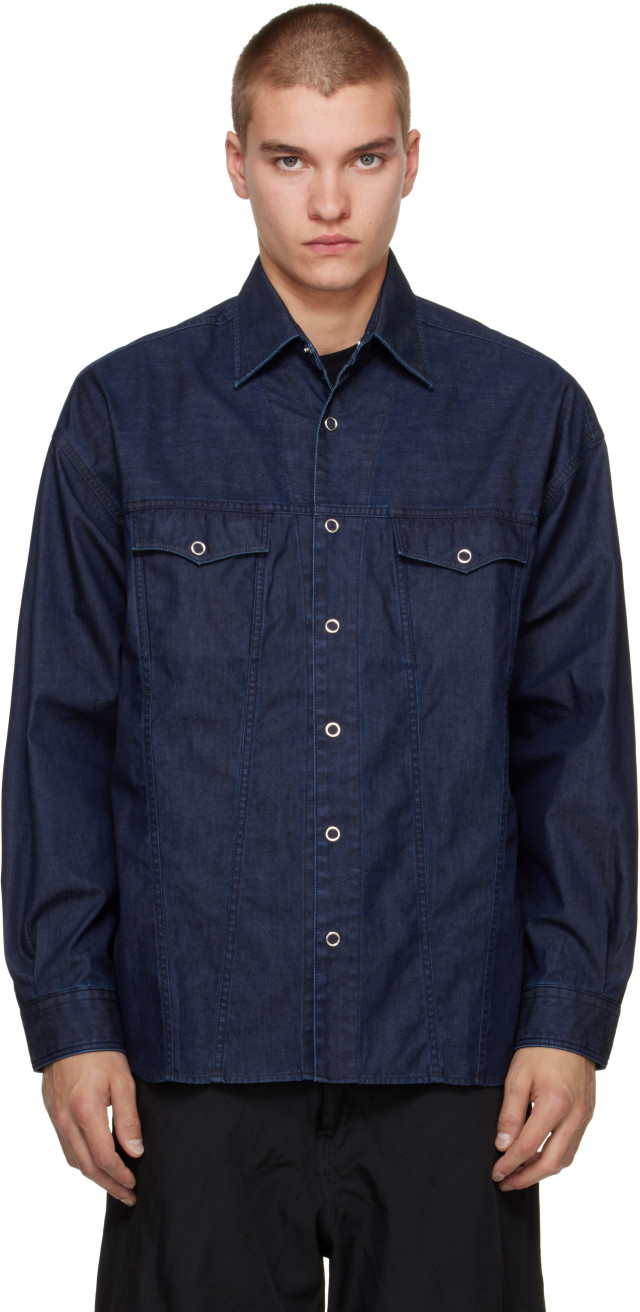 Comme des Garçons Homme: ネイビー Light-Oz Laminated デニム