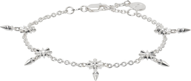 STOLEN GIRLFRIENDS CLUB ブレスレット シルバー 925 Stolen Girlfriends Club: Midnight Cross Bracelet | SSENSE