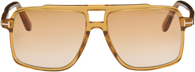 TOM FORD: Yellow Kemp Sunglasses | SSENSE