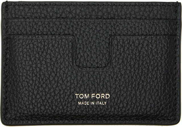 TOM FORD: ブラック Classic グレインレザー カードケース | SSENSE 日本