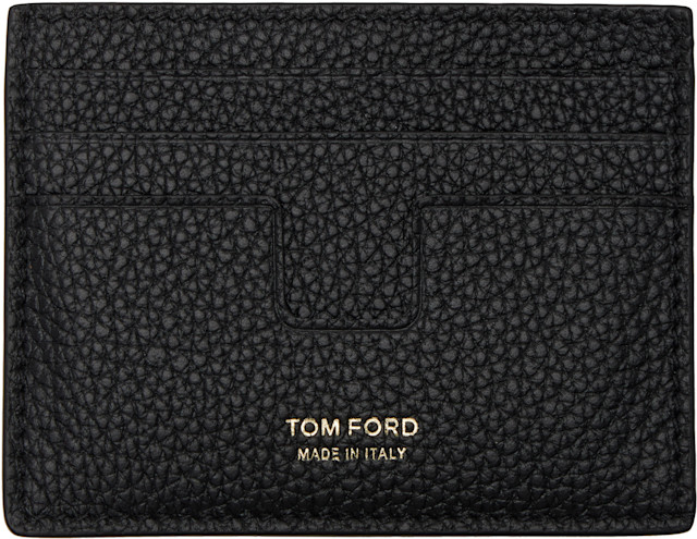 TOM FORD: ブラック Classic グレインレザー カードケース | SSENSE 日本