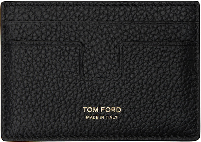 TOM FORD: ブラック ソフトグレインレザー マネークリップ カード