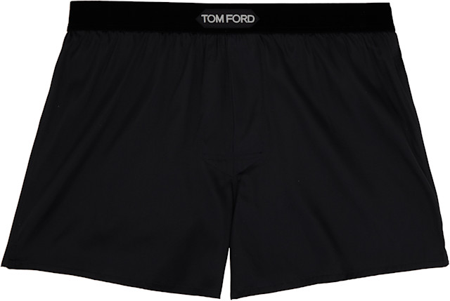 TOM FORD: ブラック シルク ボクサー | SSENSE 日本