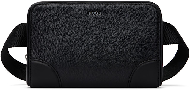 Hugo: ブラック クロスボディ メッセンジャーバッグ | SSENSE 日本