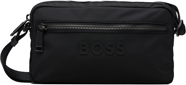 BOSS: ブラック ツイル バッグ | SSENSE 日本
