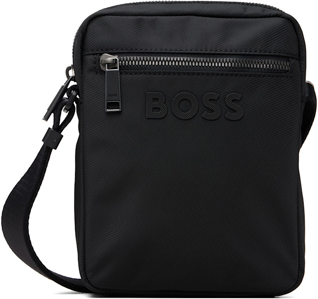 BOSS: ブラック ツイル バッグ | SSENSE 日本